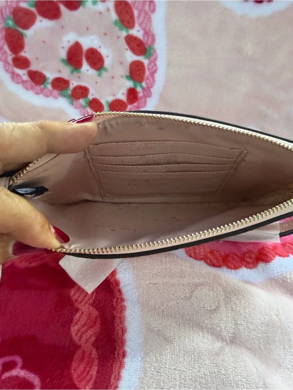 kate spade Blush Pink Leather Wristlet Wallet